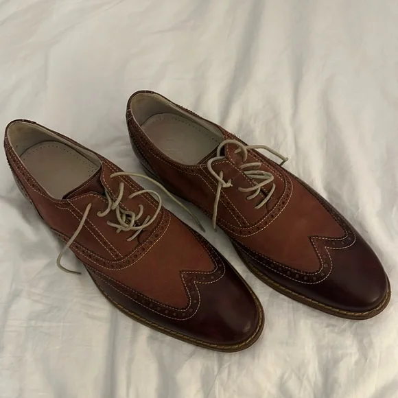Cole Haan | Shoes | Mens Burgundy Cole Haan Wingtip Oxford Sharp Size 1  Very Nice Condition | Poshmark